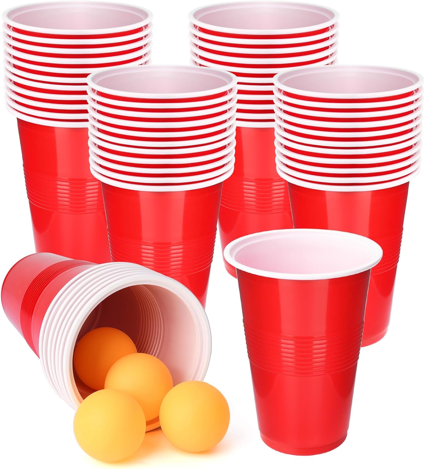 Table Tennis Kit - 컵퐁 게임 세트 22개, 16온스 플라스틱
