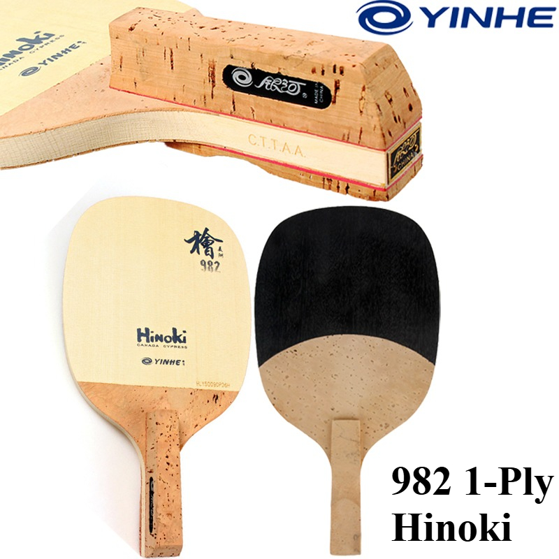 Table Tennis Paddle - YINHE 982 1겹 솔리드 히노키 탁구