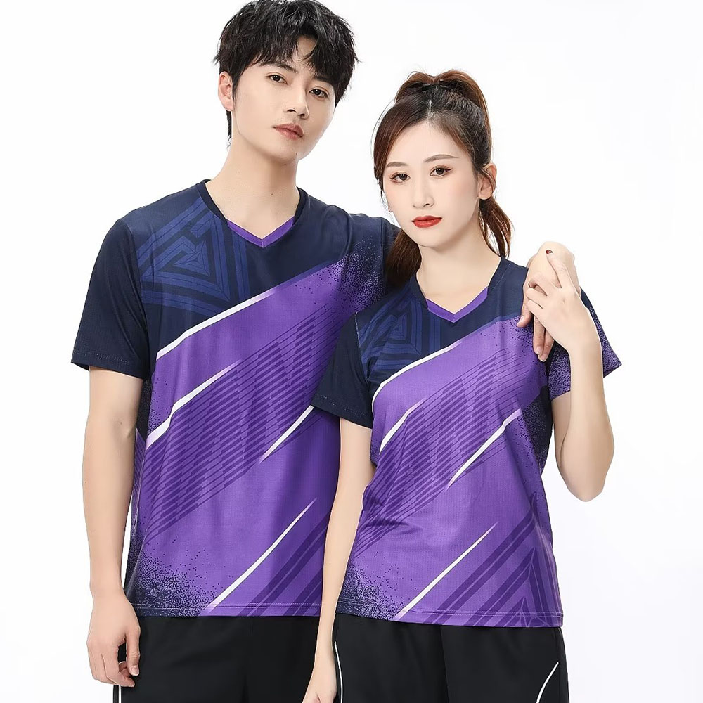 Table Tennis Shirt - 남녀공용 테니스 탁구 티셔츠, 반팔 스포츠
