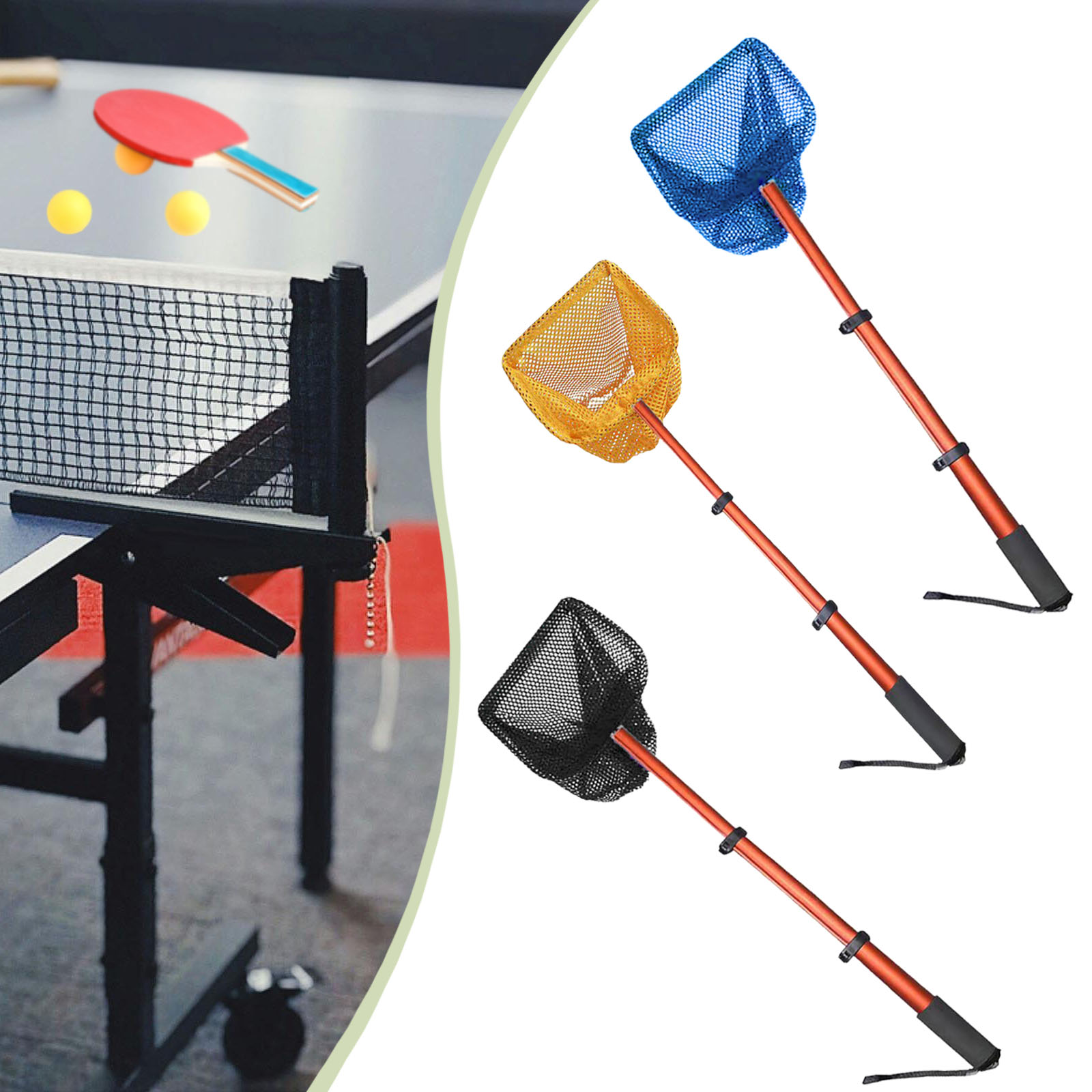 손잡이가 있는 1개입 탁구공 수거망, 핑퐁볼 수집기,  - Table Tennis Pc 리뷰 및 가격