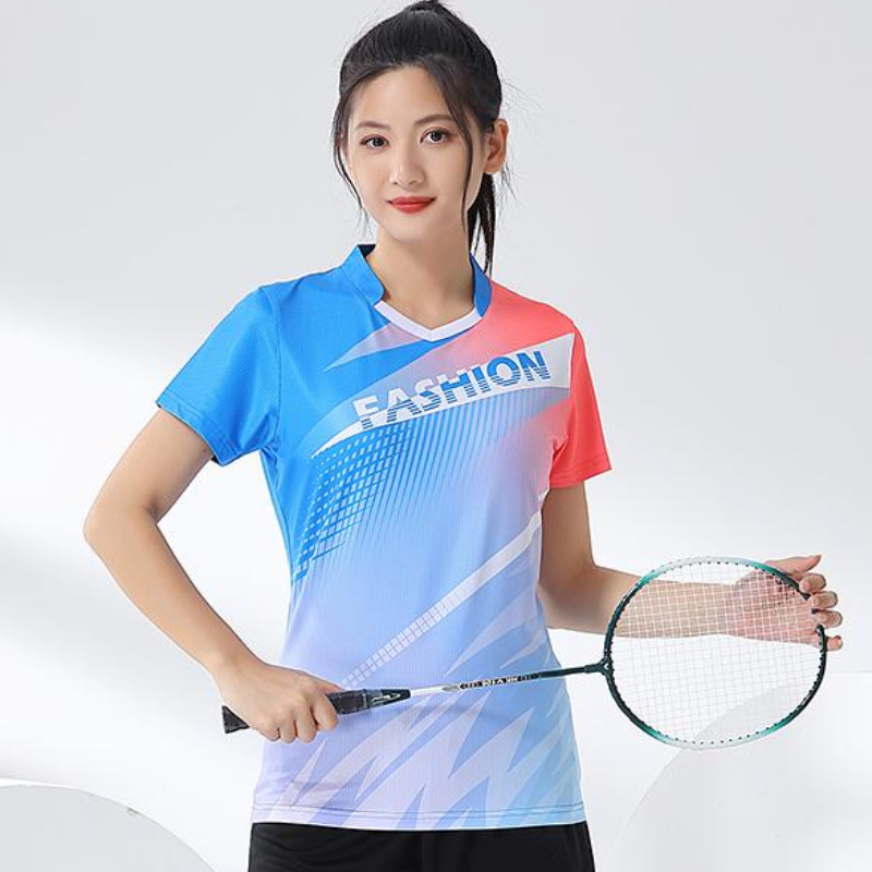 여자 배드민턴 셔츠, 프린트 골프웨어, 속건성 여자 탁 - Table Tennis Shirt 리뷰 및 가격