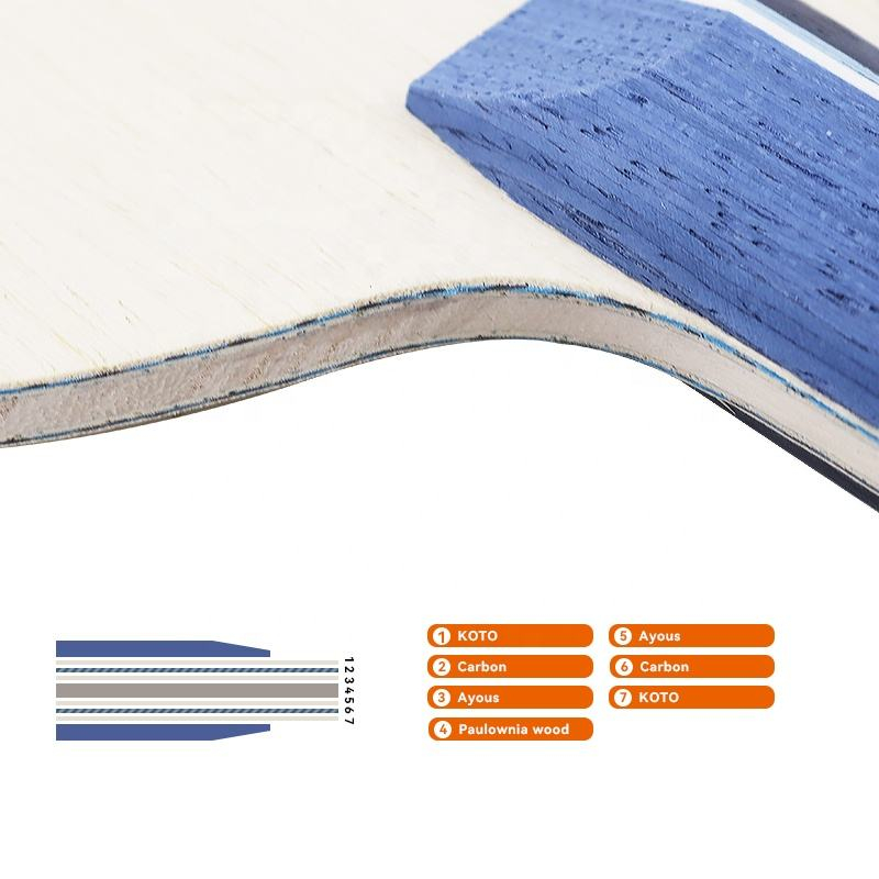 1PCS 블루 탄소 섬유 탁구 블레이드 7겹 공격형 핑 - Table Tennis Paddle 리뷰 및 가격
