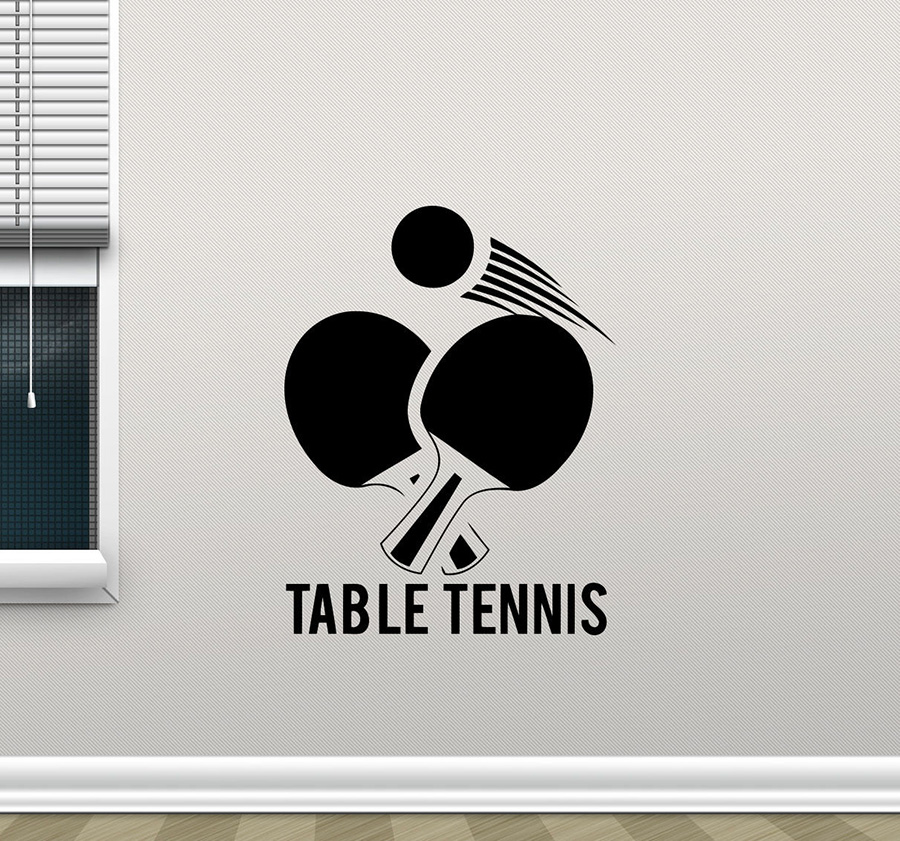 탁구 벽 스티커 탁구 스포츠 비닐 데칼 벽화 이동식 벽 - Table Tennis Dimension 리뷰 및 가격