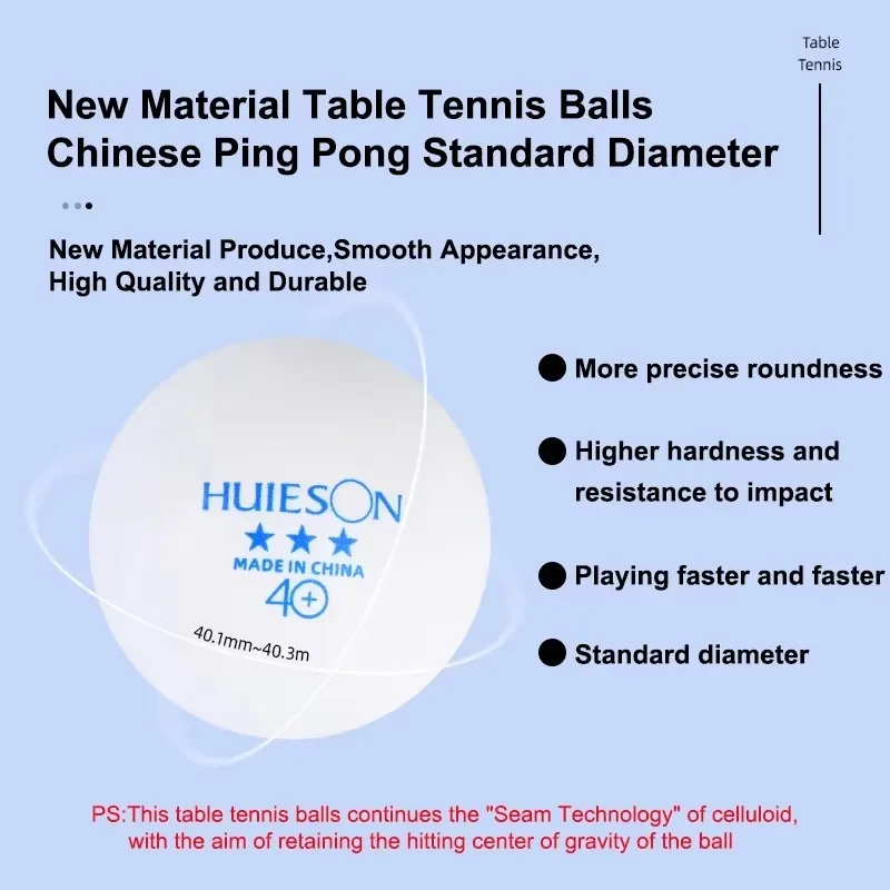 100개입 후이슨 블루 로고 탁구공 심형 3스타 ABS - Table Tennis Pc 리뷰 및 가격